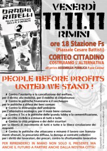Rimini - Corteo cittadino Costruiamo l'alternativa. 11.11.11#Occupyrimini
