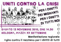 Parma - Treno per la manifestazione regionale "Uniti contro la crisi. Per i diritti dei migranti, per i diritti di tutti noi"