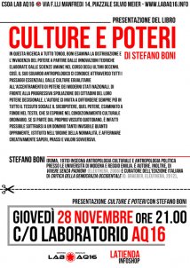 Reggio Emilia - Presentazione del libro "Culture e poteri"