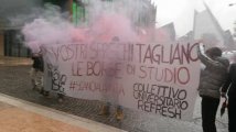 Trento - Studenti irrompono all'inaugurazione della nuova Biblioteca Universitaria