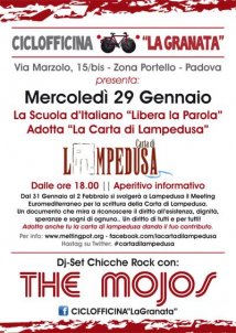 Padova - Mercoledì 29/01 La Scuola d'Italiano "Libera la Parola" Adotta "La Carta di Lampedusa"