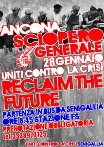 Da Senigallia ad Ancona per lo sciopero generale. Uniti contro la crisi!