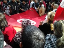Tunisi- Manifestazione per il quarantesimo dell'omicidio di Belaid