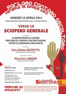 Locandina evento Verso lo sciopero del 6 maggio a Paderno di Ponzano V.to (TV)