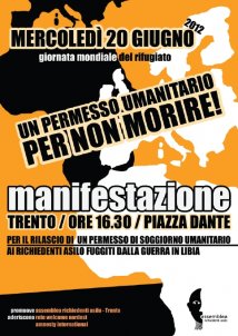 Trento - Manifestazione "Un permesso umanitario per non morire"