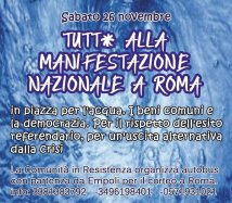 Empoli -  Pullman per Manifestazione Nazionale a Roma per l'Acqua, i Beni Comuni e la Democrazia