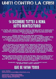Manifesto 14 dicembre di Perugia