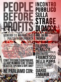Treviso - Incontro pubblico sulla strage di Dacca – People before profits 