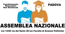 Padova 17 aprile - Assemblea nazionale dei ricercatori non strutturati 