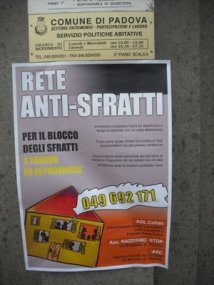 Padova - Contro la crisi, blocco degli sfratti! Partecipiamo al  No sfratto Day 