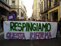 Padova - Respingiamo questa riforma. Striscione