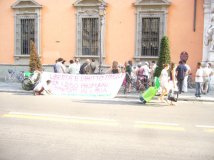 Foto presidio Parma contro i respingimenti in Libia