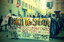 Bologna – I migranti in Prefettura per dire Permesso subito e diritto di scelta!