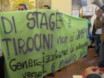 Bologna - Di stage e tirocini non si vive
