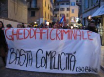 Trento - Manifestazione in solidarietà con il popolo libico