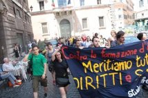 Roma - Blockupy DDL Fornero: "No alla formazione d'elite, siamo tutt* meritevoli"