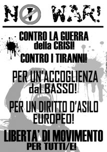 Perugia - No alla guerra! No ai tiranni! Diritto d'asilo e libertà di movimento per tutte/i