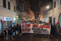 "Stop war on Gaza! Stop global war!": centinaia di persone in piazza a Vicenza