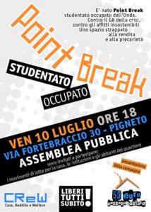 Assemblea Cittadina - A Roma nasce Point Break, studentato occupato e autogestito