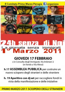 Perugia: Assemblea pubblica per costruire il Primo marzo - Giovedì 17 febbraio ore 17