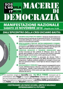 Manifesto 'L'Aquila chiama Italia'