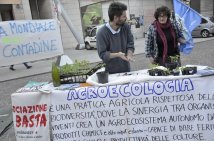 Trento - Flash mob per  la giornata mondiale della lotta contadina  