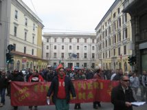 Ancona - Sciopero di 2 ore e blocchi stradali Fiom contro il governo Monti