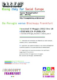 Perugia 9 maggio 2012 - Assemblea Pubblica “Da Perugia verso Blockupy Frankfurt”