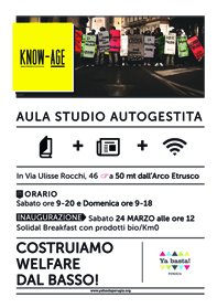 Perugia - Laboratorio Know-Age: inaugurazione aula studio autogestita
