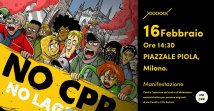 Milano - Manifestazione contro il decreto Salvini e i Cpr