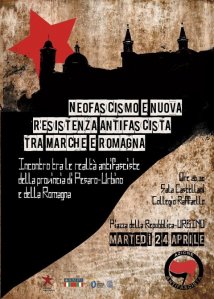 Urbino - Assemblea: Neofascismo e nuova resistenza antifascista fra Marche e Romagna