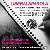 Da Liberalaparola solidarietà alla scuola di italiano dell'Associazione Ya Basta di Bologna