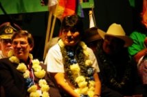 Cancun - Evo Morales al Campamiento di Via Campesina