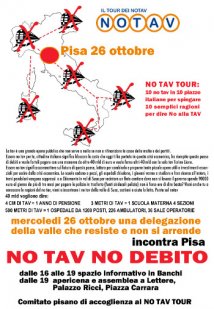 Pisa 26.10 - La città incontra una delegazione di No tav dalla Val Susa