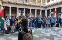 Padova - Studenti occupano Rettorato in occasione del Senato Accademico: "L'Ateneo prenda posizione sulla Palestina!"