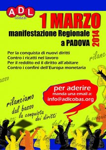 Costruiamo assieme una manifestazione per il 1 Marzo a Padova
